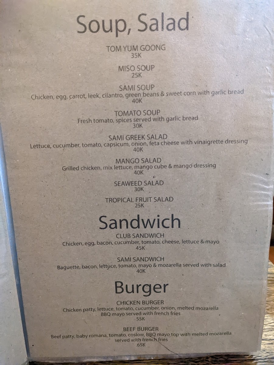 Menu Sami Warung & Bar Ii - Panestanan Ubud-8